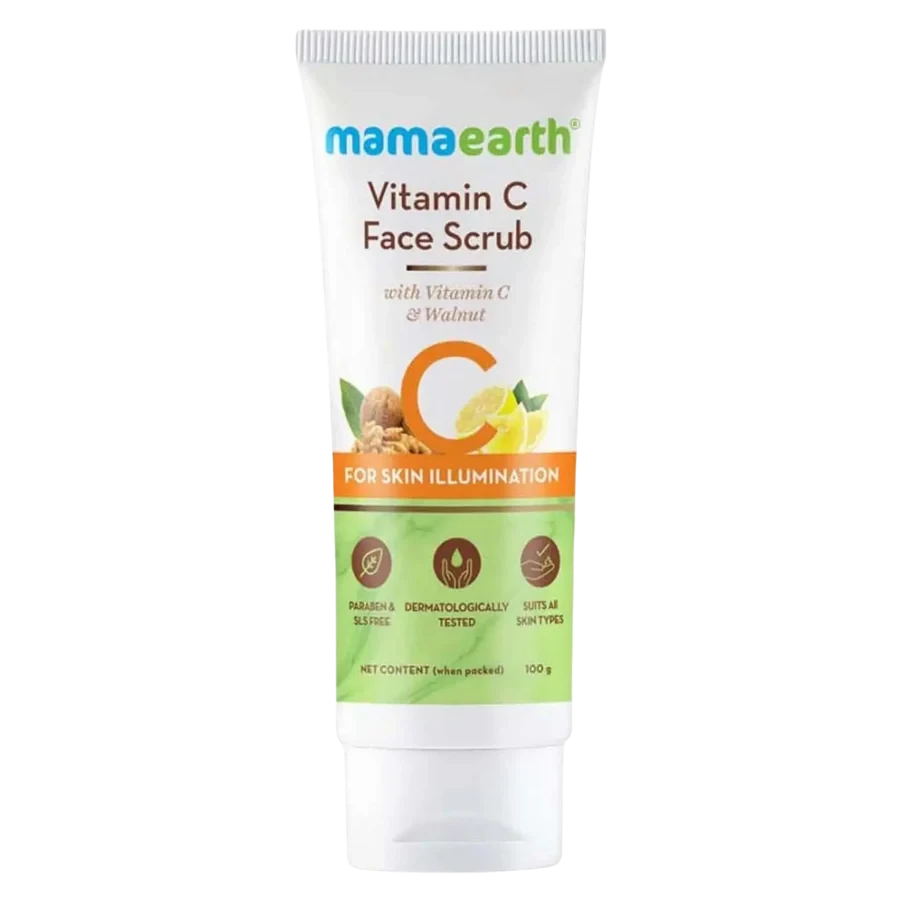 MAMAEARTH VITAMIN C FACE SCRUB WITH VITAMIN C & WALLNUT
