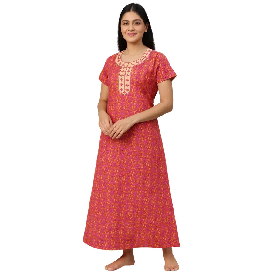 Pink Sunrise Floral Comfort Nighty