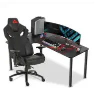 Computer Table (Metal Finish L Shape) & Chair (Revolving)