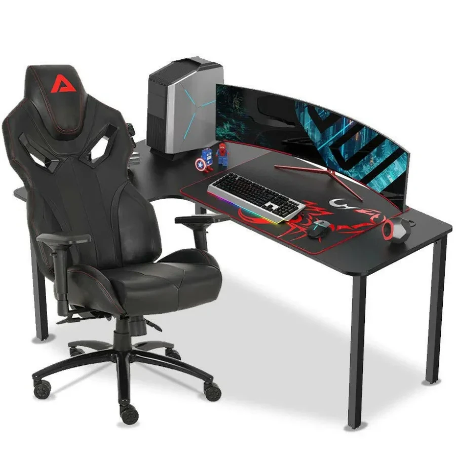 Computer Table (Metal Finish L Shape) & Chair (Revolving)